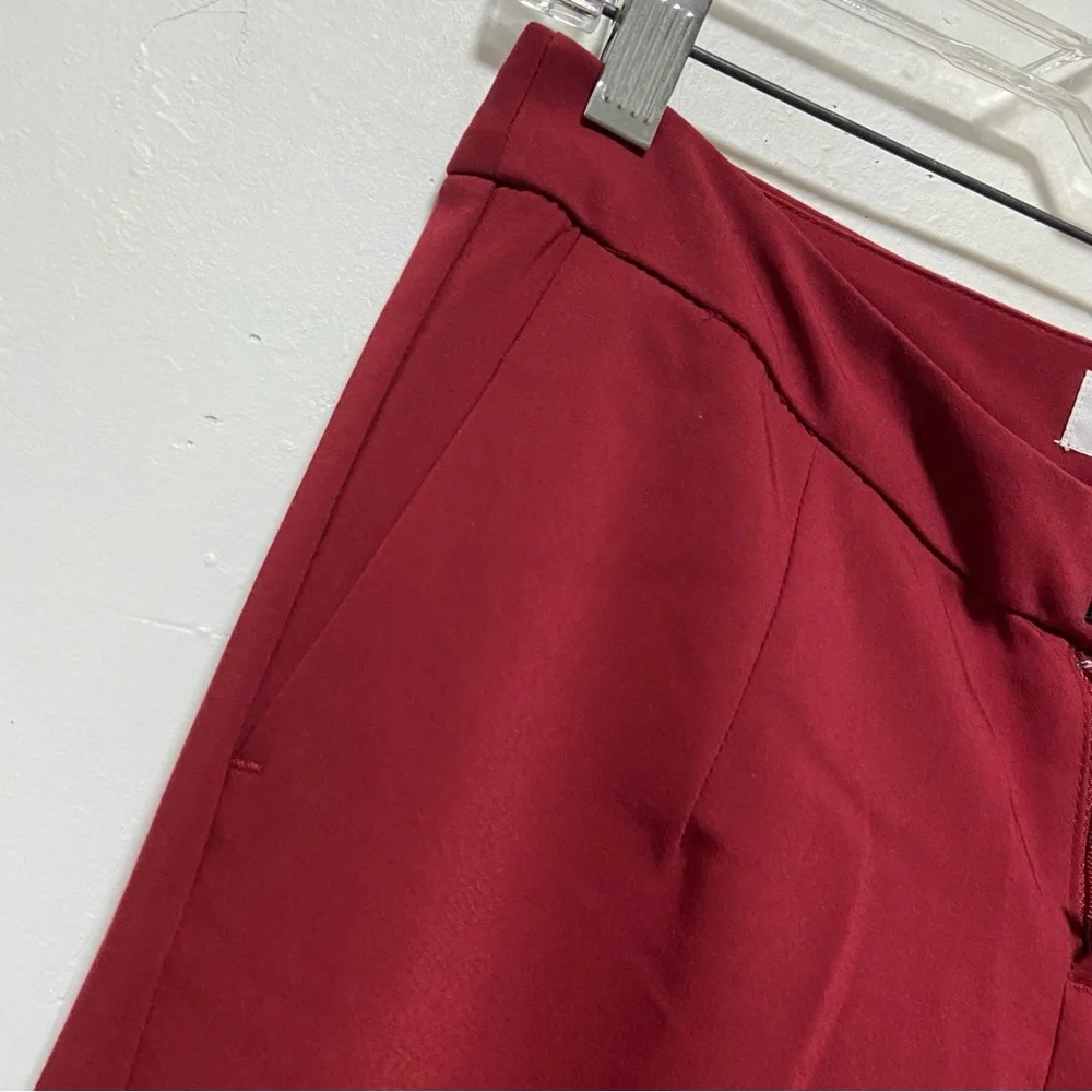 Old Navy Mid Rise Fitted Red Pants